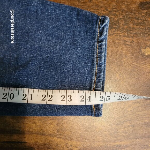 Talbots Jeans Size 12 Jegging Crop High Rise Tummy Control Slimming Dark Wash - Picture 9 of 11